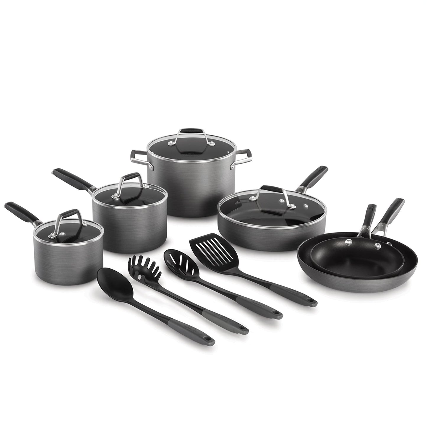 Set di pentole e padelle antiaderenti Select by Calphalon in alluminio anodizzato, 14 pezzi