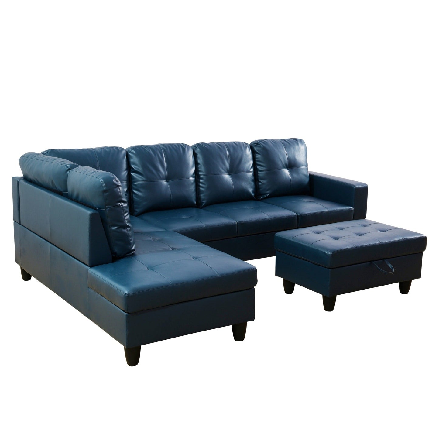 Set di Divani per Soggiorno in Pelle Sintetica Semi PU a 3 Pezzi