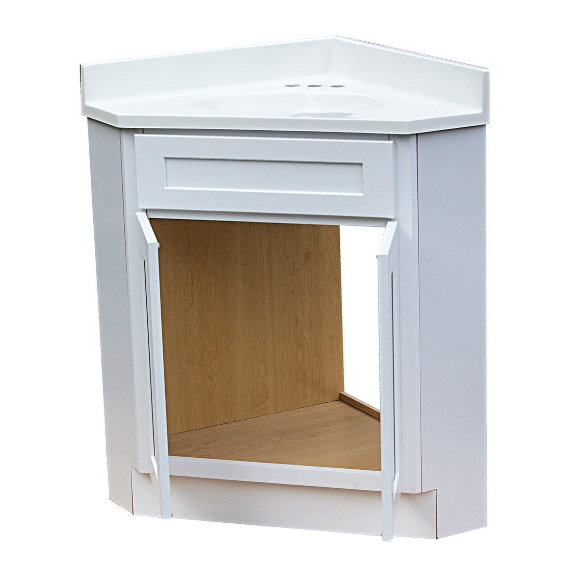 Set da 3 pezzi per mobile da bagno d'angolo in stile Shaker