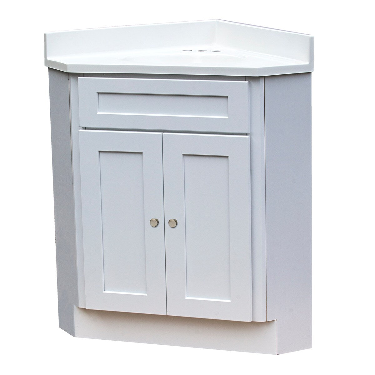 Set da 3 pezzi per mobile da bagno d'angolo in stile Shaker
