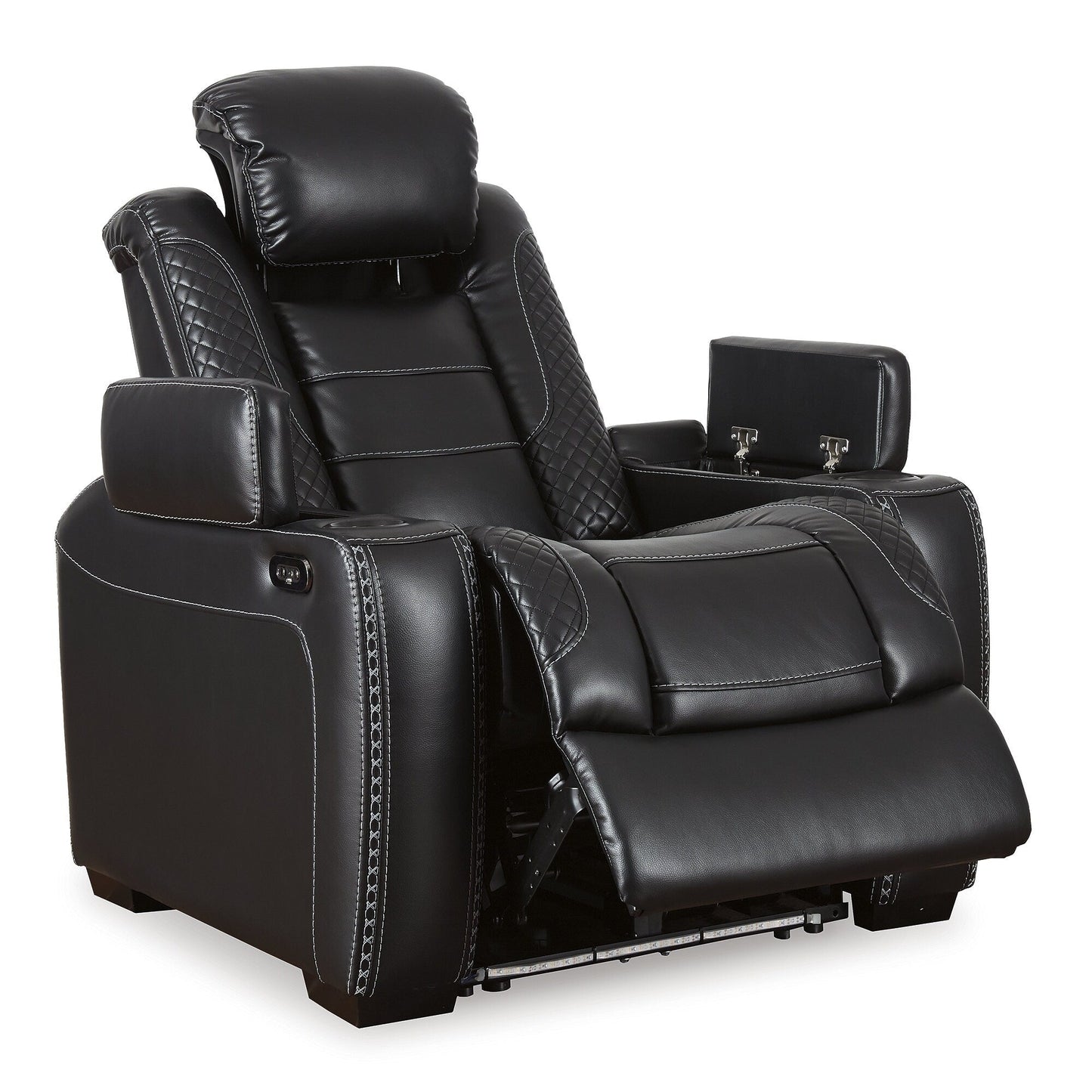Sedia reclinabile nera con meccanismo di sollevamento elettrico "Party Time" di Signature Design by Ashley