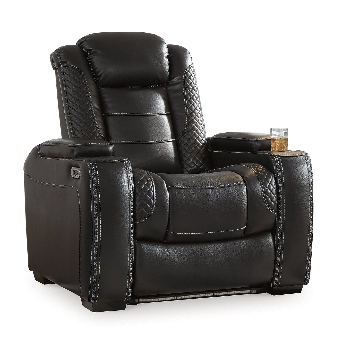 Sedia reclinabile nera con meccanismo di sollevamento elettrico "Party Time" di Signature Design by Ashley