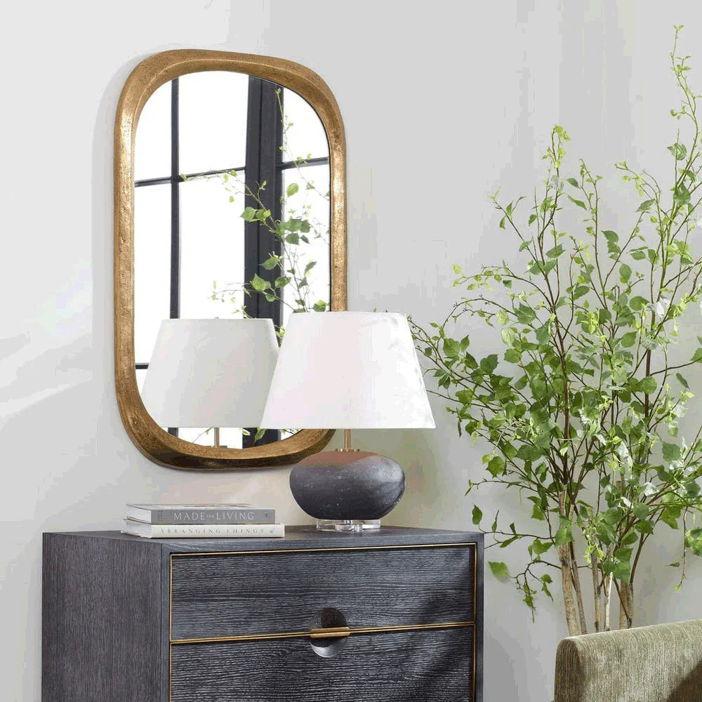 Specchio Silhouette in ottone