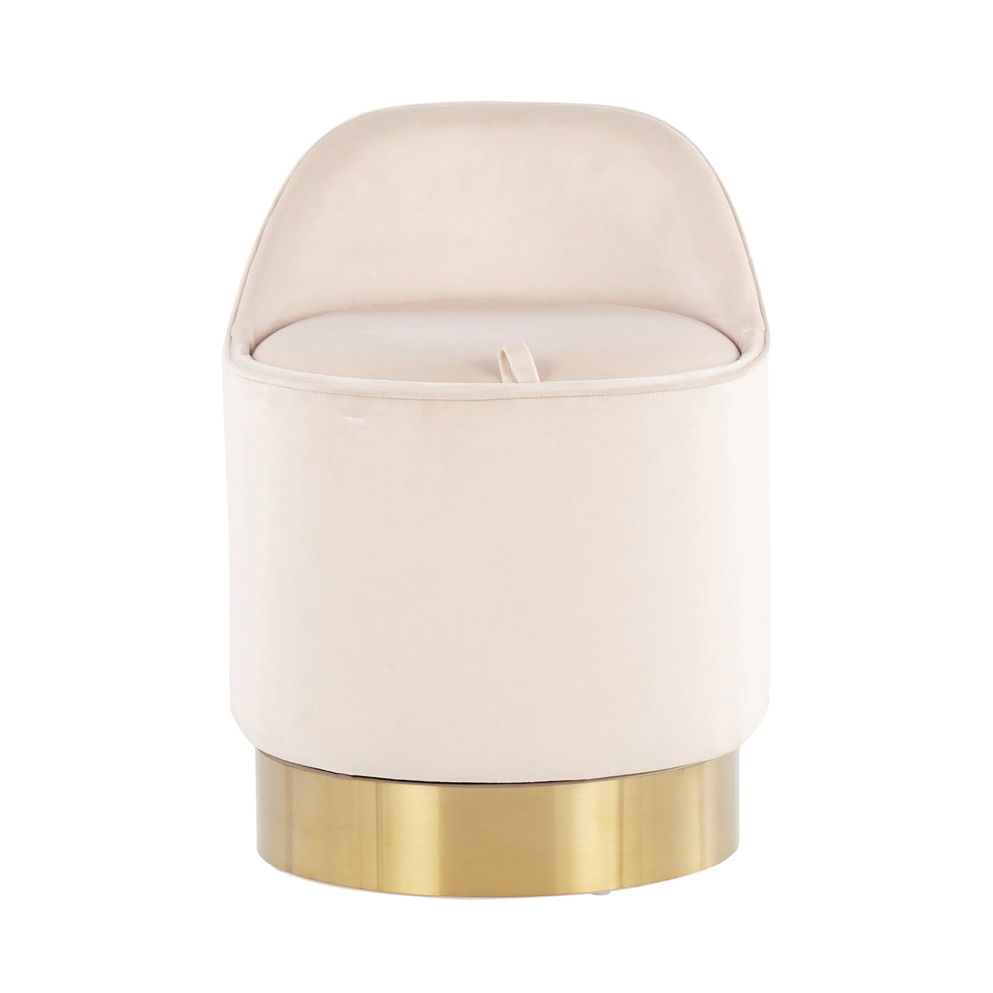 Sgabello da trucco girevole in velluto Corday di Silver Orchid