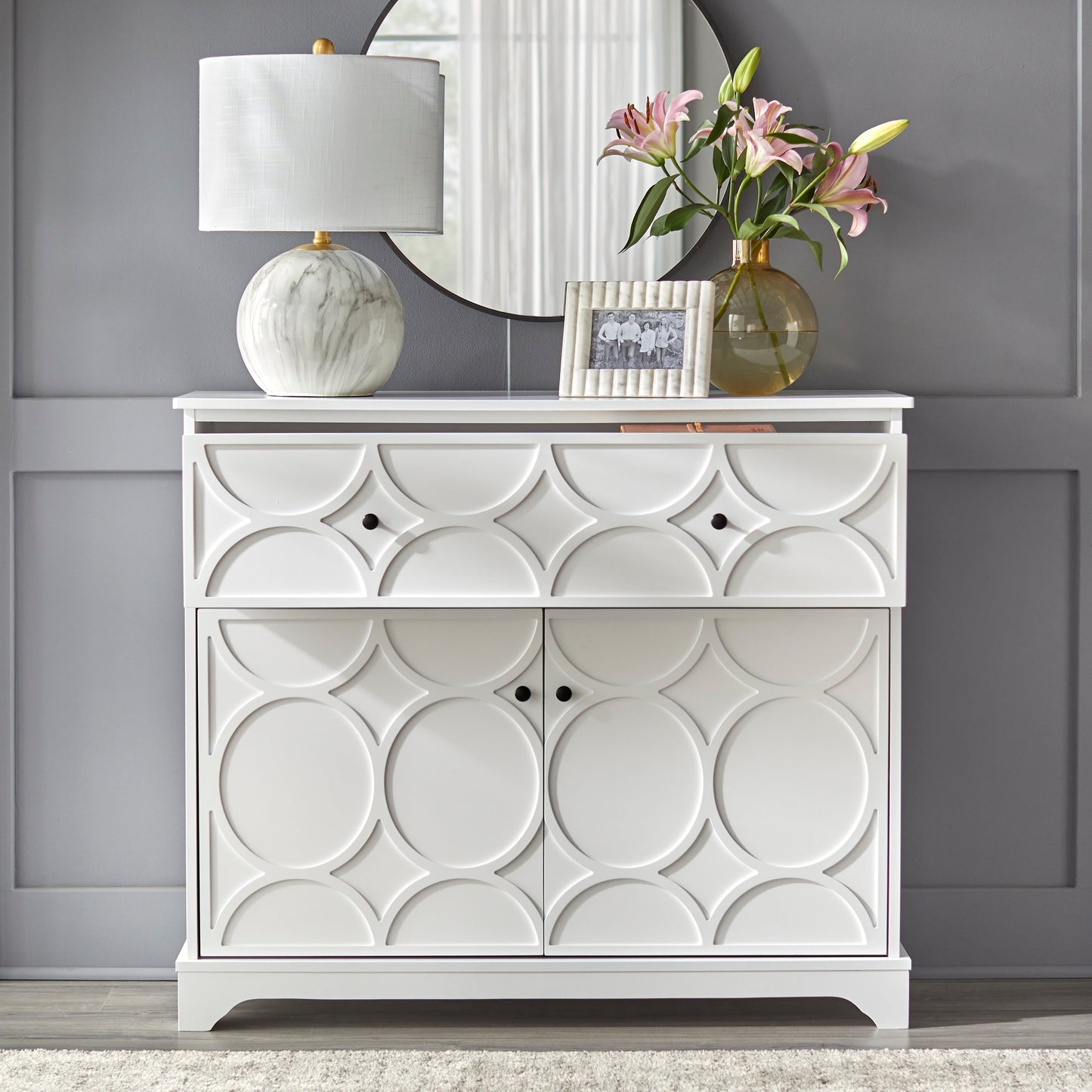 Mobile con anta a forma di cerchio Simple Living Dawson