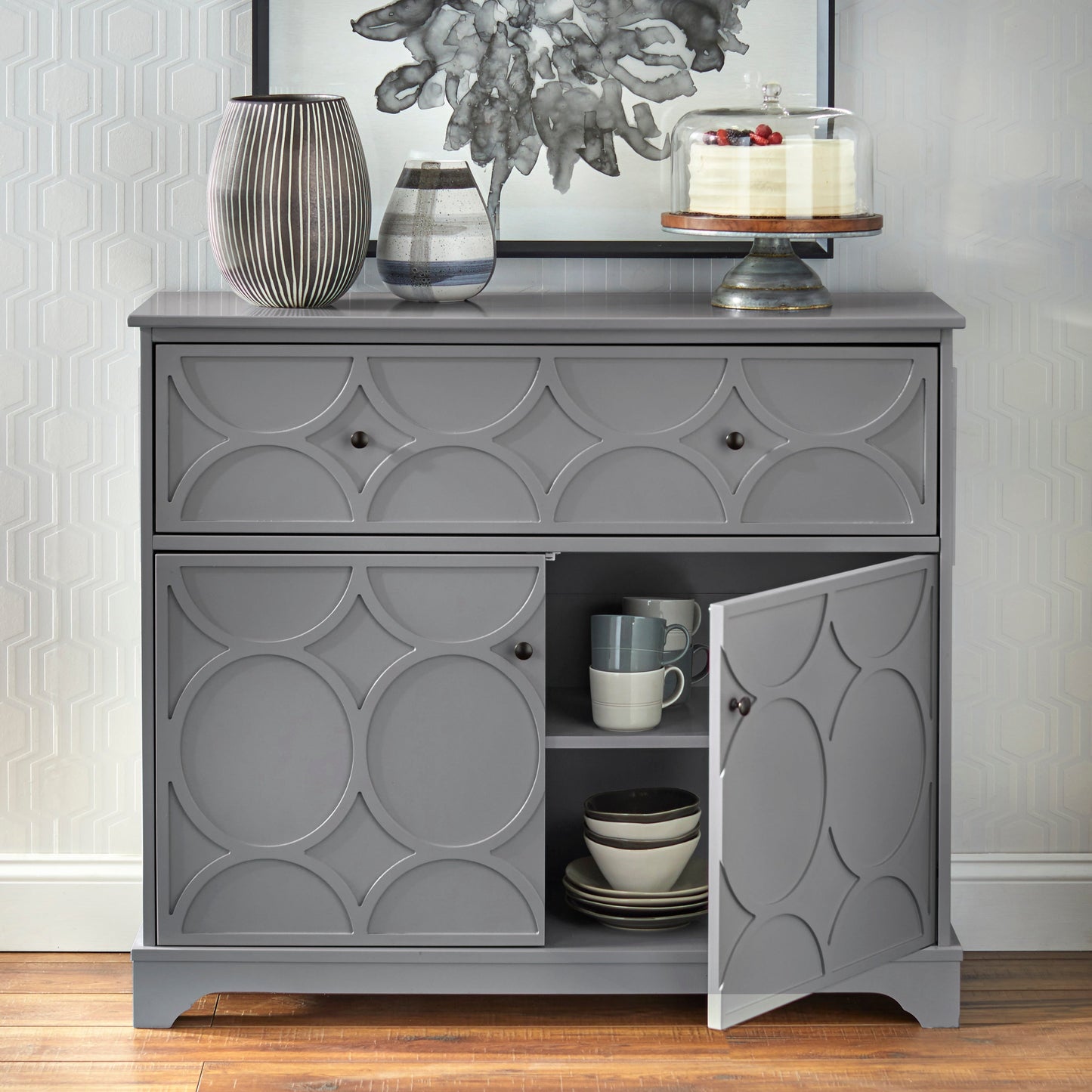 Mobile con anta a forma di cerchio Simple Living Dawson