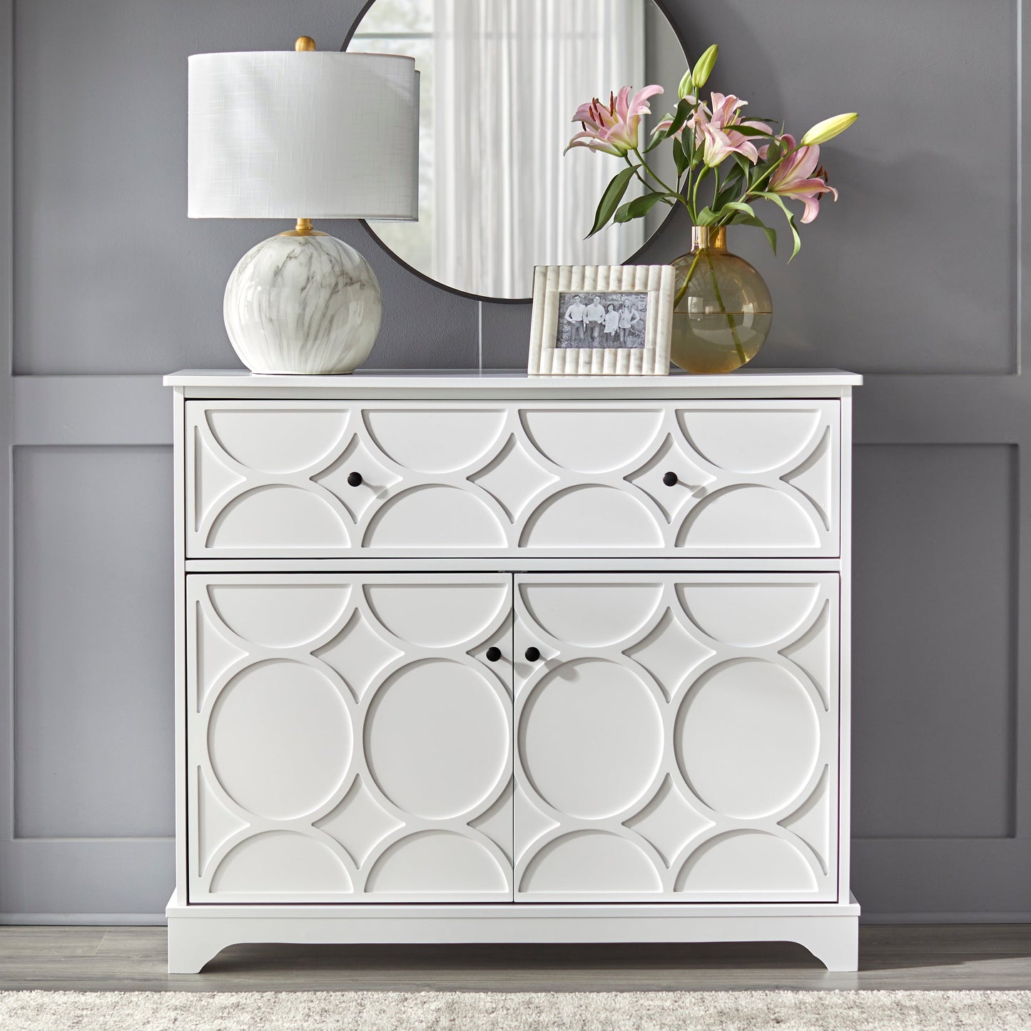 Mobile con anta a forma di cerchio Simple Living Dawson