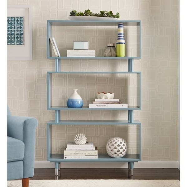 Scaffale a 3 ripiani Simple Living Margo in stile Mid-Century Modern - 151,1 cm (altezza) x 91,4 cm (larghezza) x 30 cm (profondità)