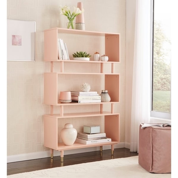 Scaffale a 3 ripiani Simple Living Margo in stile Mid-Century Modern - 151,1 cm (altezza) x 91,4 cm (larghezza) x 30 cm (profondità)
