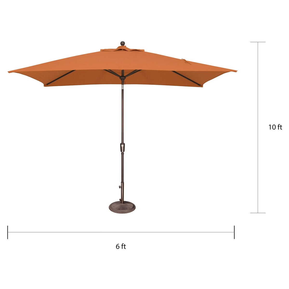 Ombrellone rettangolare inclinabile SimplyShade Catalina da 3 metri con pulsante di regolazione