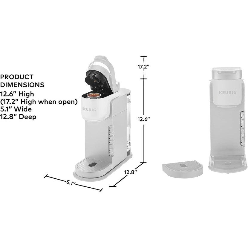 Macchina per caffè con capsule K-Cup per una singola porzione, 3 dimensioni di tazza, caffè più forte, serbatoio da 42 once, pietra riscaldante