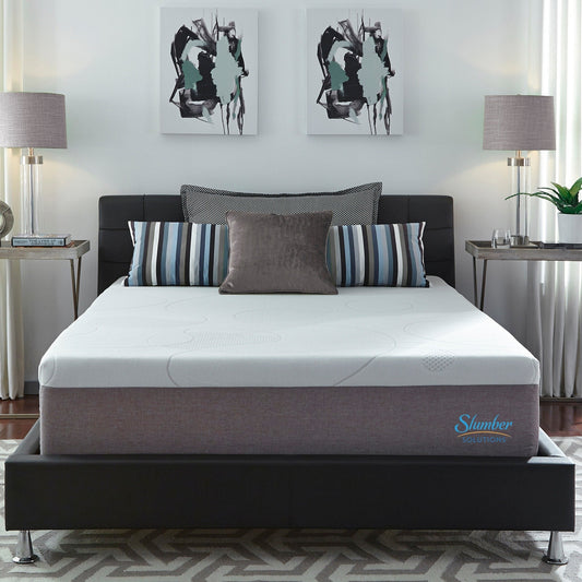 Materasso in schiuma viscoelastica con gel Slumber Solutions da 35 cm (14 pollici) - scegli il tuo livello di comfort - Bianco