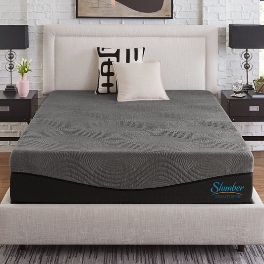 Materasso in schiuma viscoelastica con carbone attivo Active da 14 pollici di Slumber Solutions