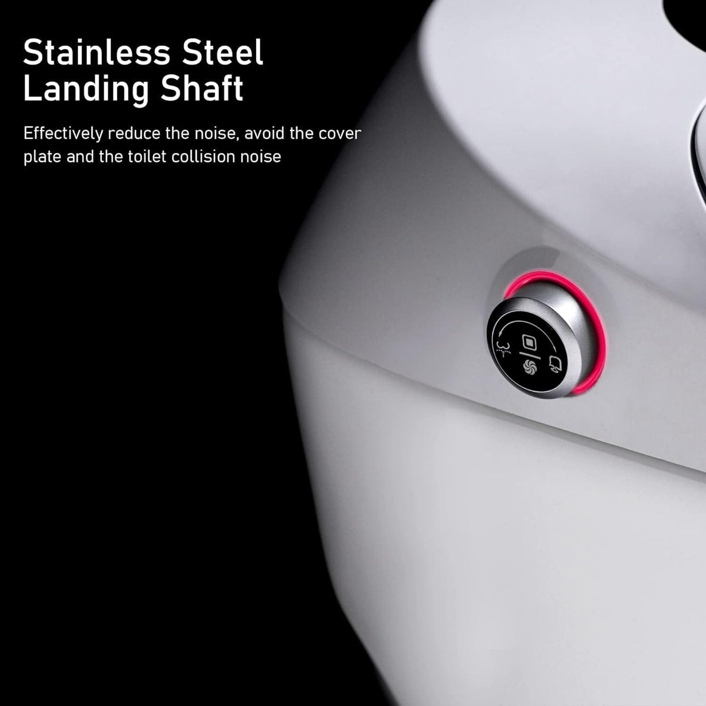 WC intelligente, bidet a un pezzo per bagni, WC moderno allungato con acqua calda, doppio scarico automatico, funzionamento a sensore di prossimità.