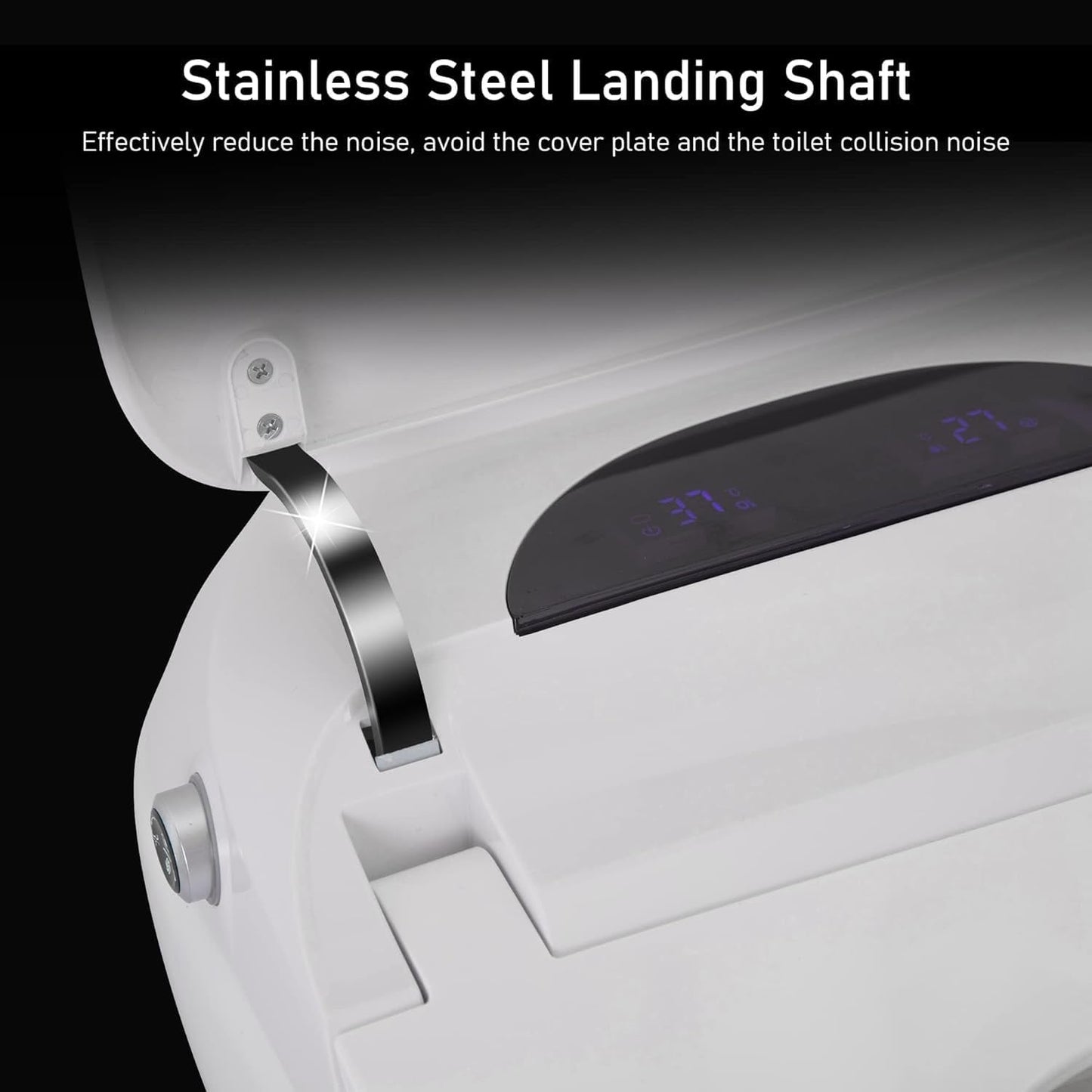 WC intelligente, bidet a un pezzo per bagni, WC moderno allungato con acqua calda, doppio scarico automatico, funzionamento a sensore di prossimità.