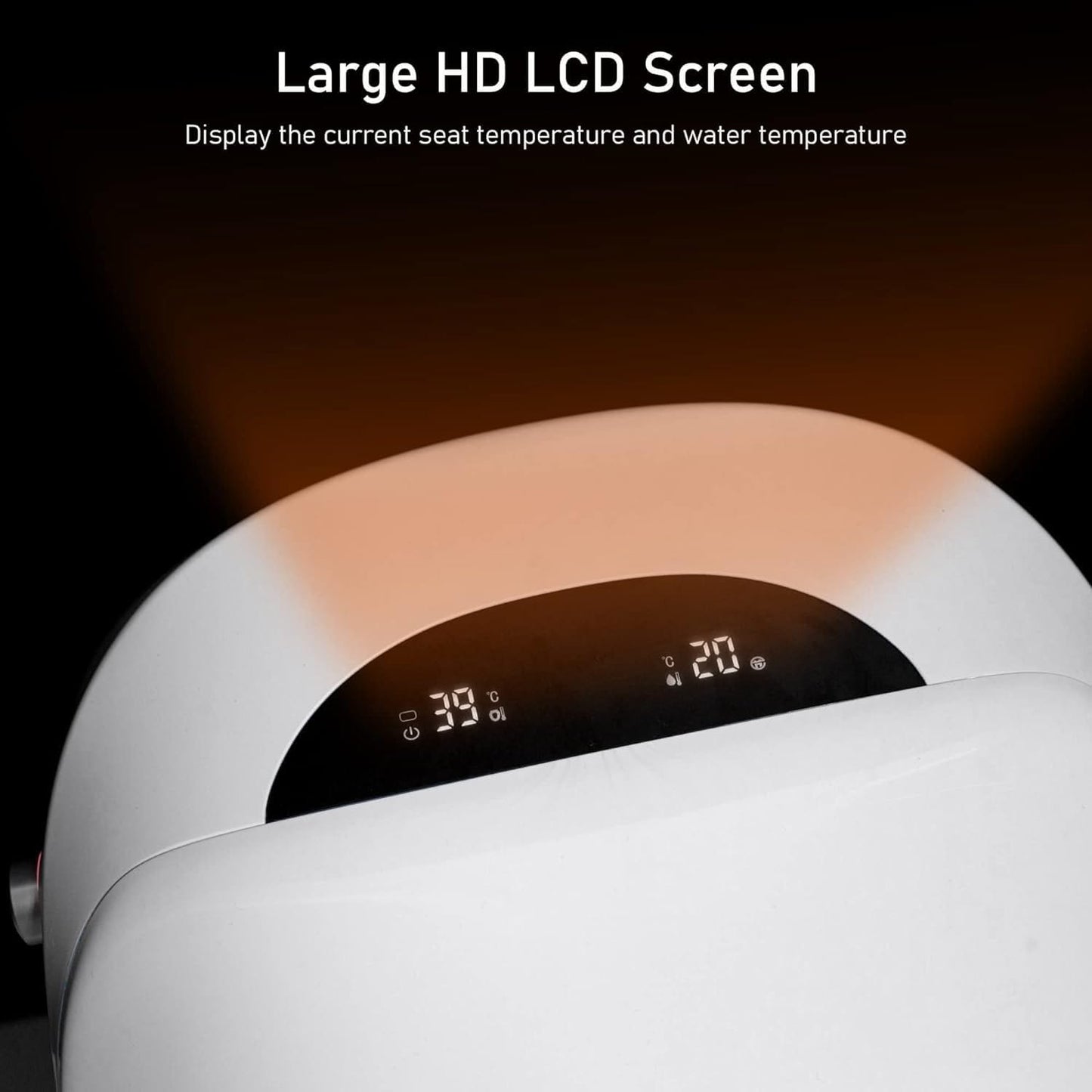 WC intelligente, bidet a un pezzo per bagni, WC moderno allungato con acqua calda, doppio scarico automatico, funzionamento a sensore di prossimità.