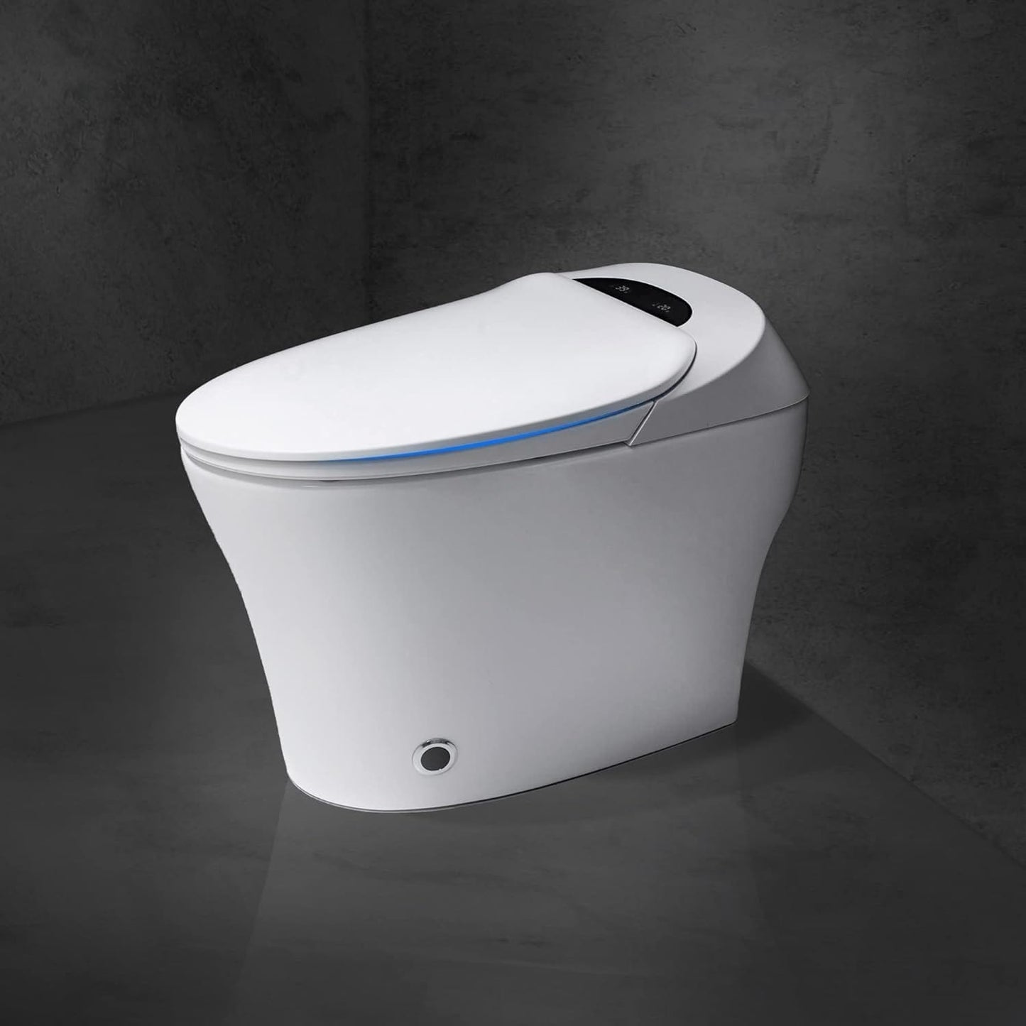 WC intelligente, bidet a un pezzo per bagni, WC moderno allungato con acqua calda, doppio scarico automatico, funzionamento a sensore di prossimità.