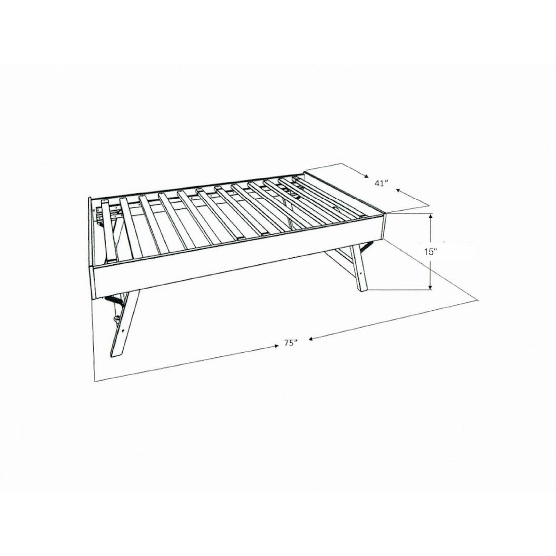 Somette Letto a Sdraio in Stile Bohemien con Letto a Sdraio Aggiuntivo (Materassi Non Inclusi)