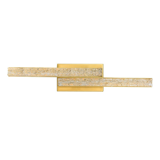 Lampada da specchio da bagno a LED integrata in ottone Stagger