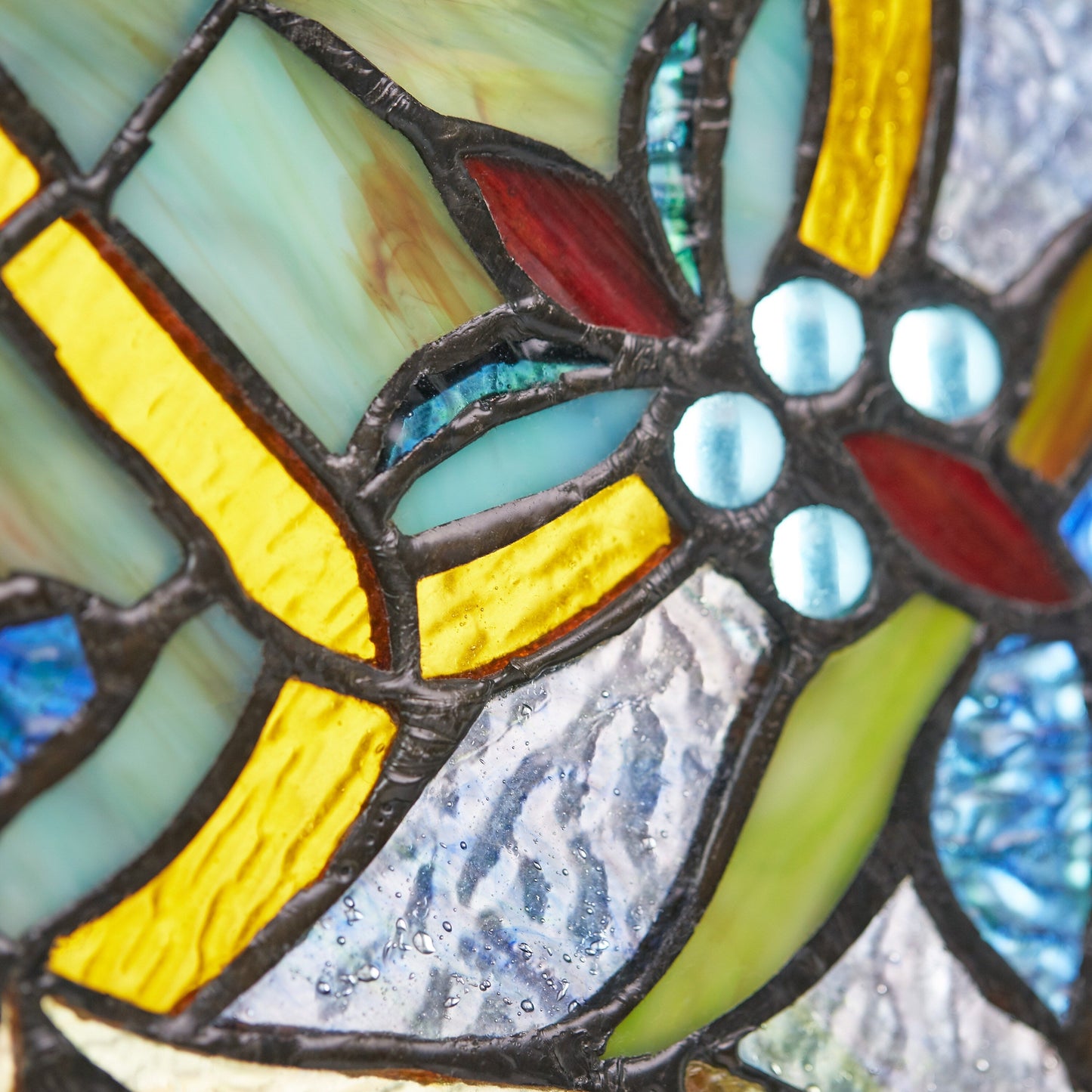 Pannello a finestra in vetro colorato vittoriano da 22 pollici di River of Goods