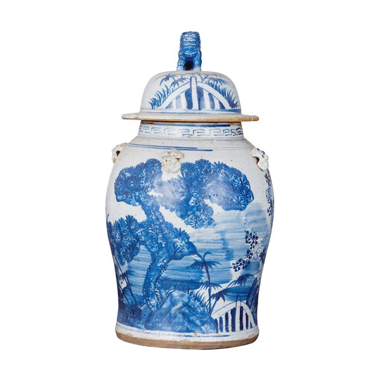 Vaso da tempio vintage con motivo a pino - Grande