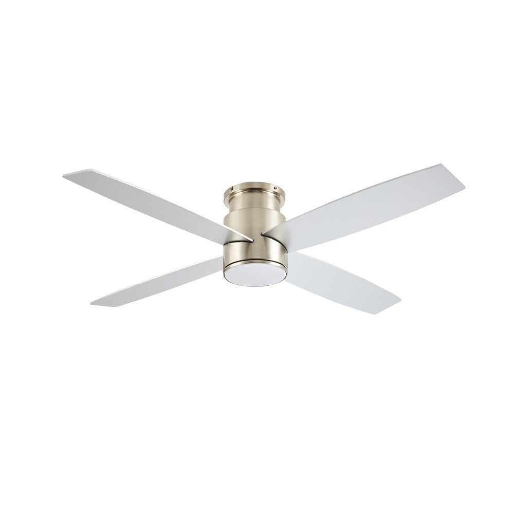 Ventilatore da soffitto a soffitto a corrente continua WINGBO da 44/52 pollici con luci e telecomando, 4 pale reversibili