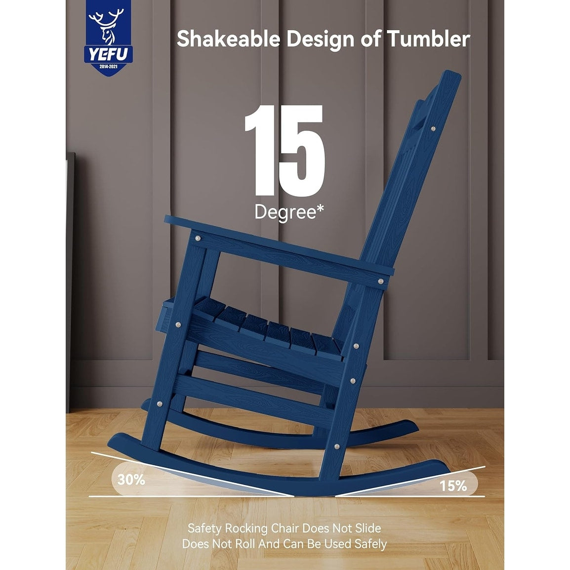 WINSOON Sedia a dondolo da esterno per esterni, resistente alle intemperie, confezione da 2