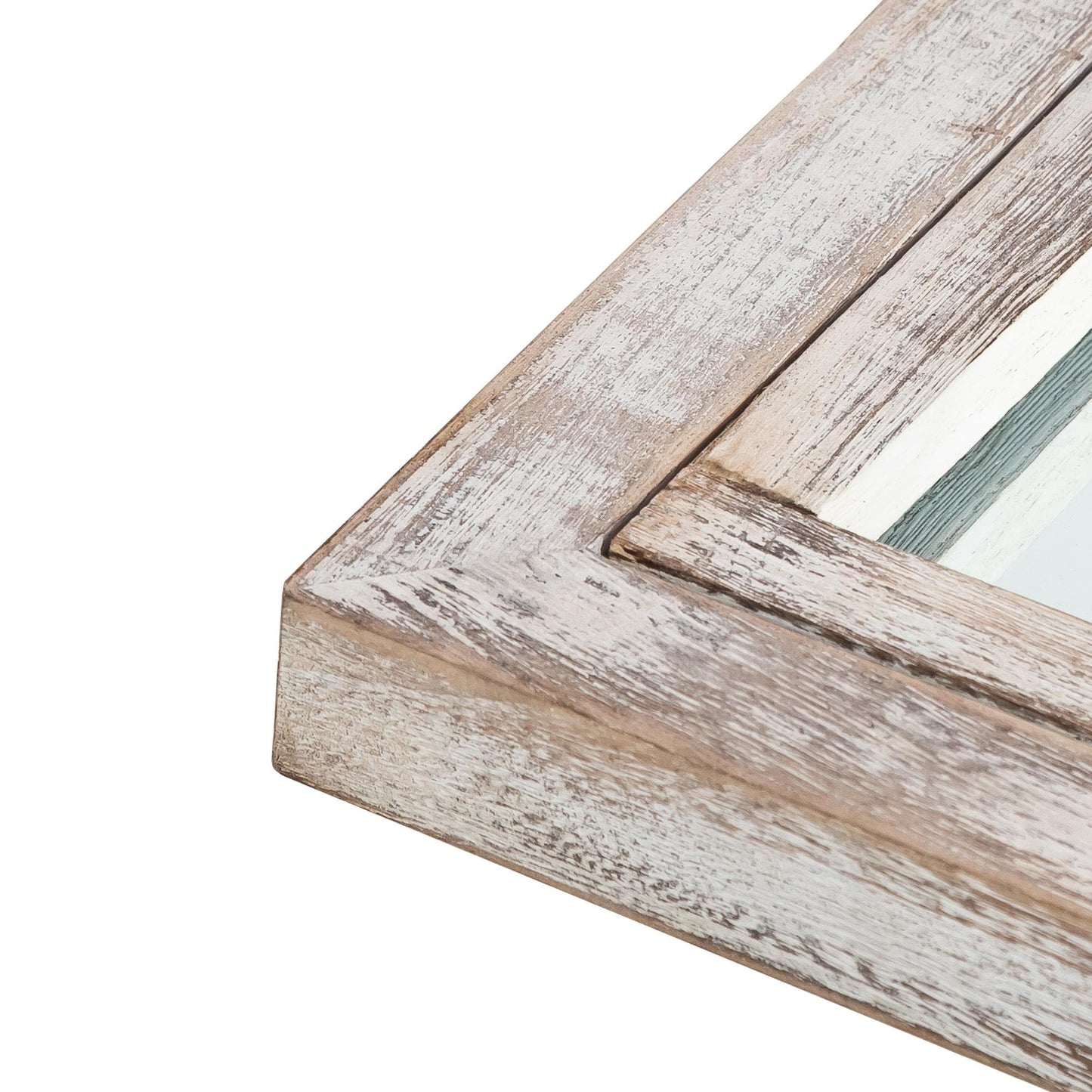 Specchio a finestra con cornice in legno ad arco, 180 cm (L) x 79 cm (A)