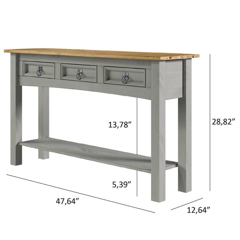 Console in legno per ingresso con 3 cassetti Corona | Furniture Dash - N/A