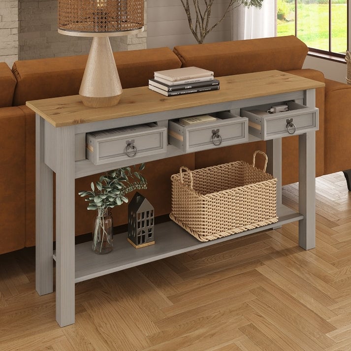 Console in legno per ingresso con 3 cassetti Corona | Furniture Dash - N/A