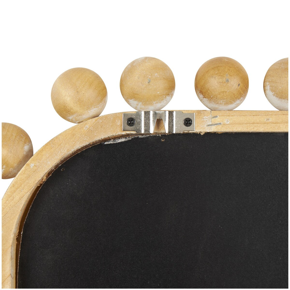 Specchio da parete in legno con cornice a perline - Marrone - Roche River Decor