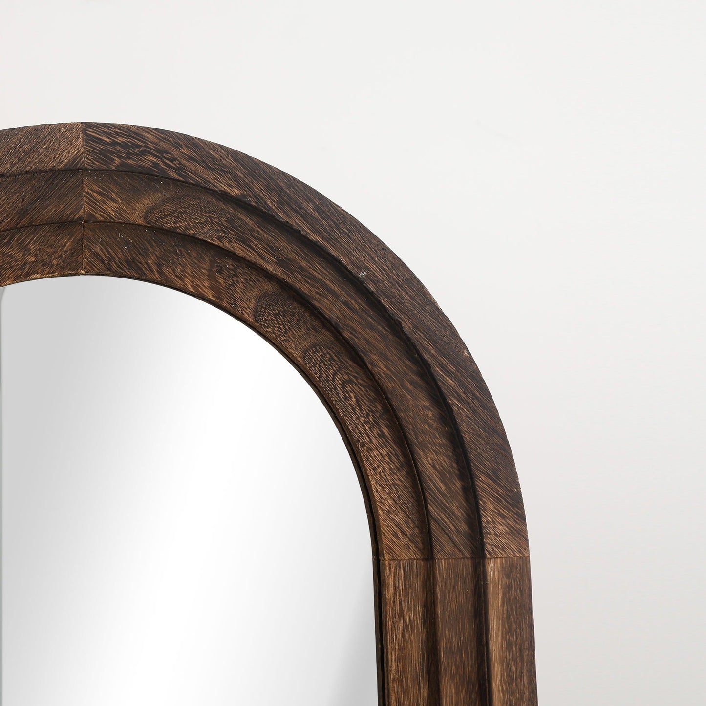 Specchio da parete a telaio in legno a forma di scala - 64*21