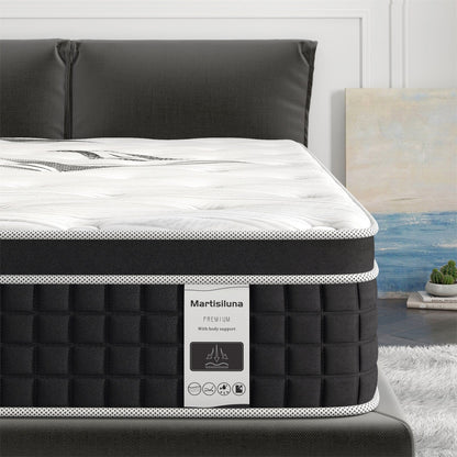 Materasso in schiuma memory foam con gel ibrido da 30 cm (12 pollici) in confezione.