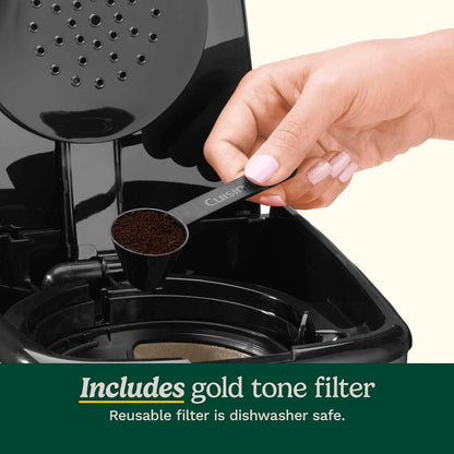 Macchina per caffè programmabile da 14 tazze, brocca di vetro, controllo dell'intensità del caffè, impostazione da 1 a 4 tazze, acciaio inossidabile nero.