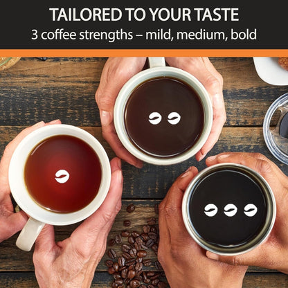 Macchina per caffè programmabile da 14 tazze, brocca in acciaio inossidabile, 3 intensità di infusione, timer da 24 ore, mantenimento in caldo per 4 ore.