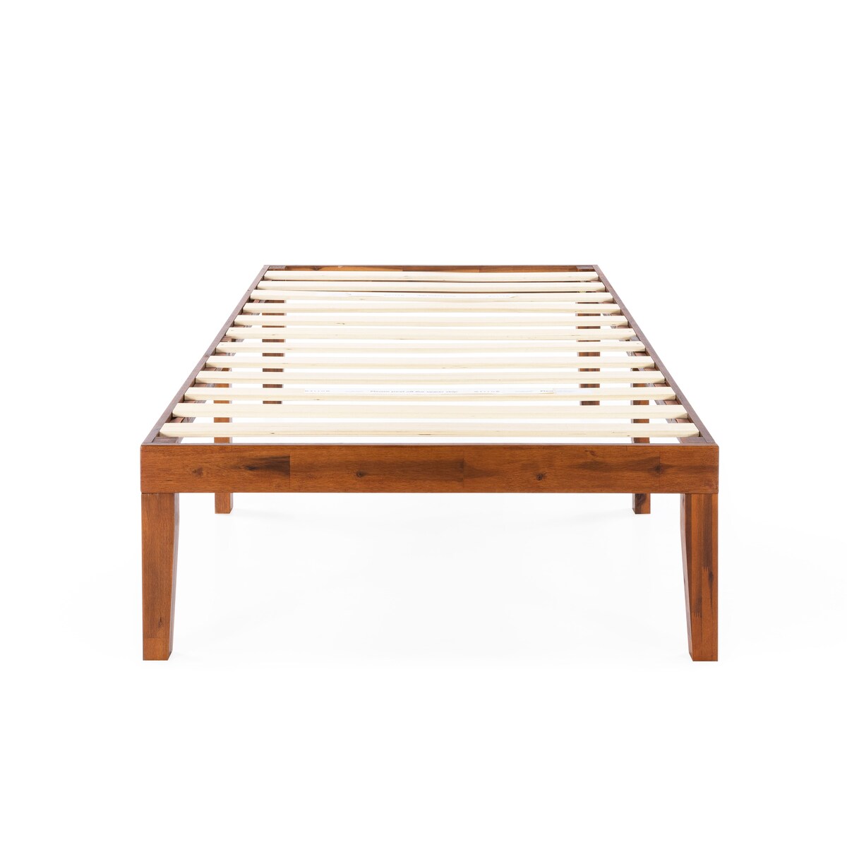 Struttura letto a piattaforma in legno massello da 16 pollici, disponibile in diverse finiture.