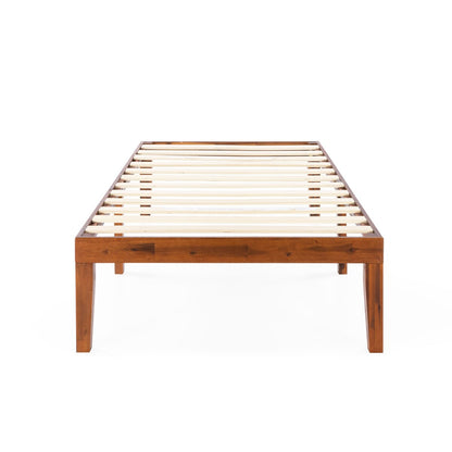 Struttura letto a piattaforma in legno massello da 16 pollici, disponibile in diverse finiture.