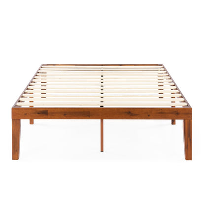 Struttura letto a piattaforma in legno massello da 16 pollici, disponibile in diverse finiture.