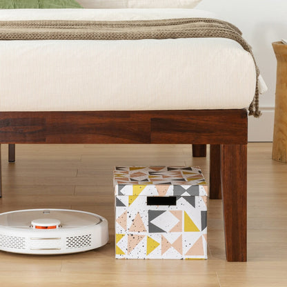 Struttura letto a piattaforma in legno massello da 16 pollici, disponibile in diverse finiture.