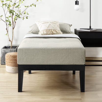 Struttura letto a piattaforma in legno massello da 16 pollici, disponibile in diverse finiture.