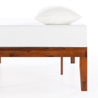 Struttura letto a piattaforma in legno massello da 16 pollici, disponibile in diverse finiture.