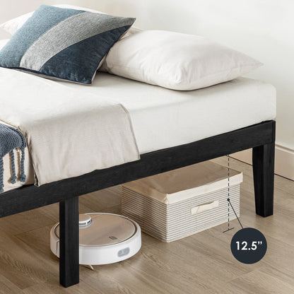 Struttura letto a piattaforma in legno massello da 16 pollici, disponibile in diverse finiture.