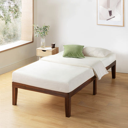 Struttura letto a piattaforma in legno massello da 16 pollici, disponibile in diverse finiture.