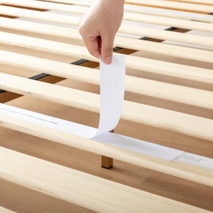 Struttura letto a piattaforma in legno massello da 16 pollici, disponibile in diverse finiture.