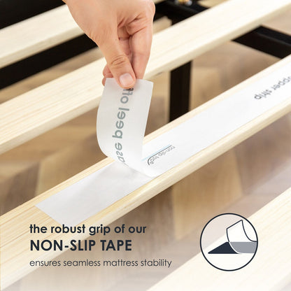 Struttura letto a piattaforma in legno massello da 16 pollici, disponibile in diverse finiture.