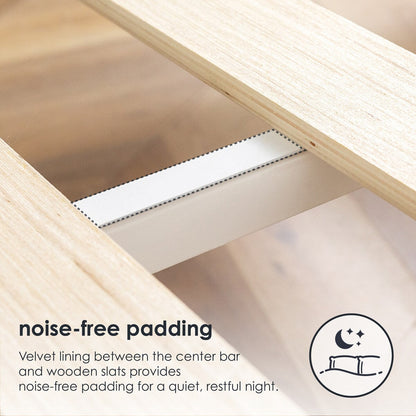 Struttura letto a piattaforma in legno massello da 16 pollici, disponibile in diverse finiture.