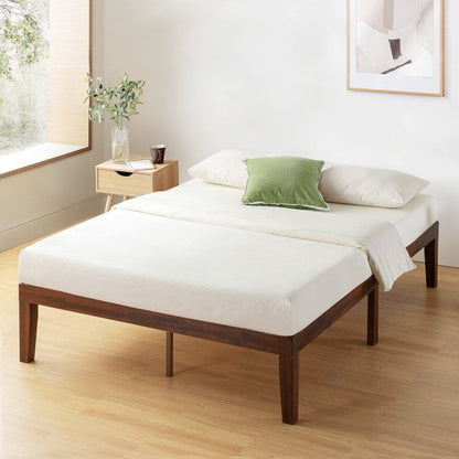 Struttura letto a piattaforma in legno massello da 16 pollici, disponibile in diverse finiture.