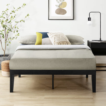 Struttura letto a piattaforma in legno massello da 16 pollici, disponibile in diverse finiture.