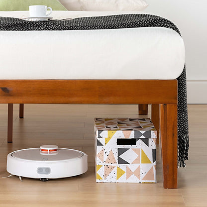 Struttura letto a piattaforma in legno massello da 16 pollici, disponibile in diverse finiture.