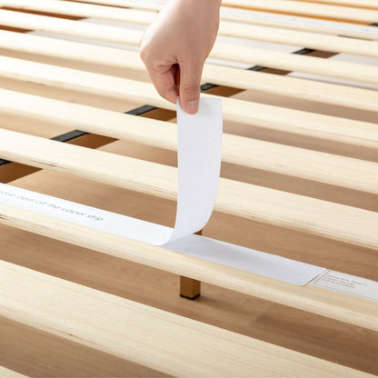 Struttura letto a piattaforma in legno massello da 16 pollici, disponibile in diverse finiture.